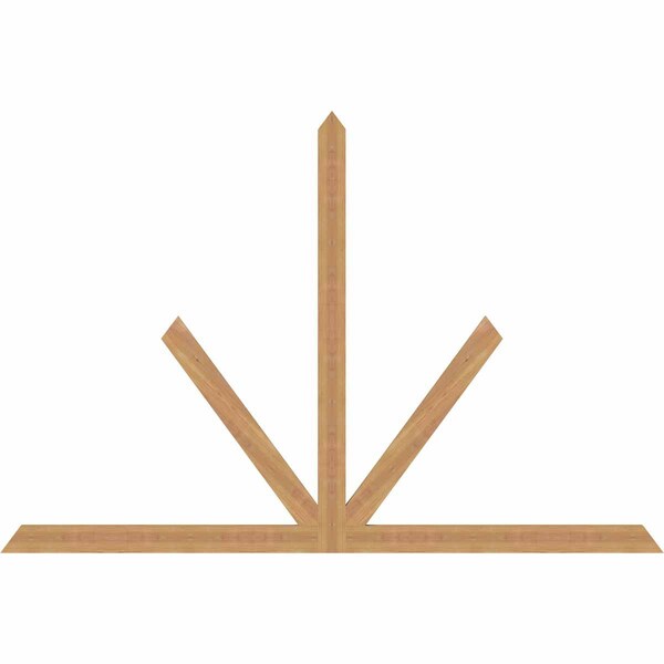 Ekena Millwork Saratoga Timber Gable Bracket, Western Red Cedar, 84"W x 56"H x 1 1/2"D x 3 1/2"F, 16/12 Pitch GBW084X56X0204SAR00SWR - main